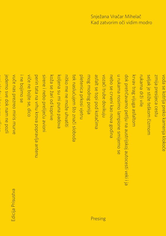 KAD ZATVORIM OČI VIDIM MODRO - Snježana Vračar Mihelač